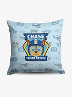 Paw Patrol Chase Badge Pattern Throw Pillow