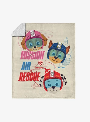 Paw Patrol Mission Air Rescue Silk Touch Sherpa Throw Blanket