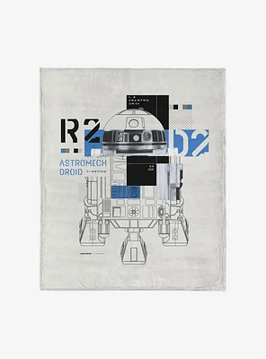 Star Wars Classic Astromech Droid Silk Touch Throw Blanket