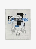 Star Wars Classic Astromech Droid Silk Touch Throw Blanket