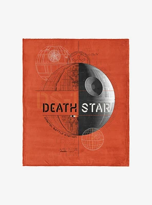 Star Wars Classic Death Star Blueprint Silk Touch Throw Blanket