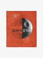 Star Wars Classic Death Star Blueprint Silk Touch Throw Blanket