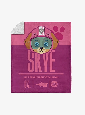 Paw Patrol High to the Skye Silk Touch Sherpa Throw Blanket