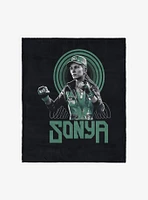 Mortal Kombat Sonya Silk Touch Throw Blanket