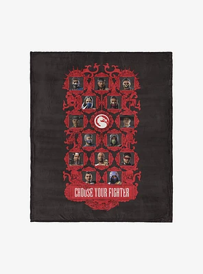Mortal Kombat Choose Your Fighter Silk Touch Throw Blanket