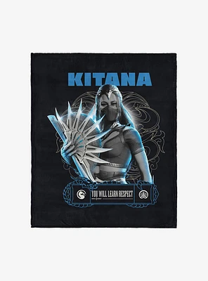 Mortal Kombat Kitana Learn Respect Silk Touch Throw Blanket