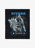 Mortal Kombat Kitana Learn Respect Silk Touch Throw Blanket