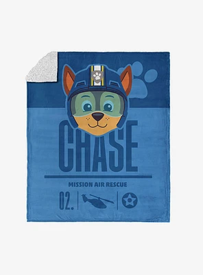 Paw Patrol Chase Mission Silk Touch Sherpa Throw Blanket