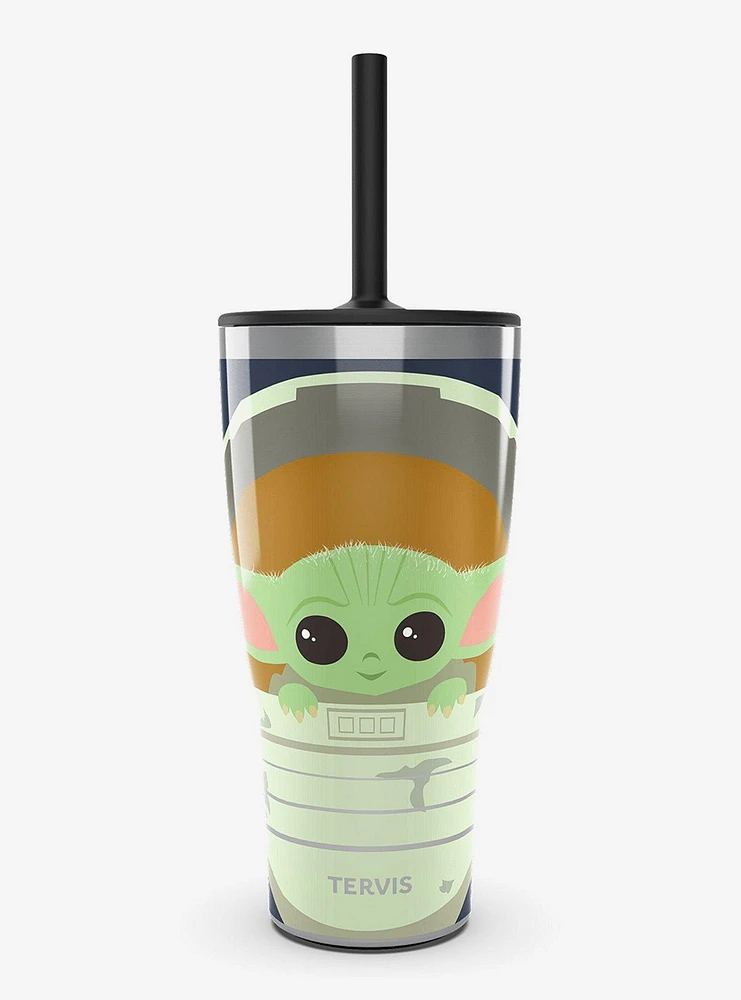 Star Wars The Mandalorian The Child in Carrier Triple Insulated Tumbler Travel Cup
