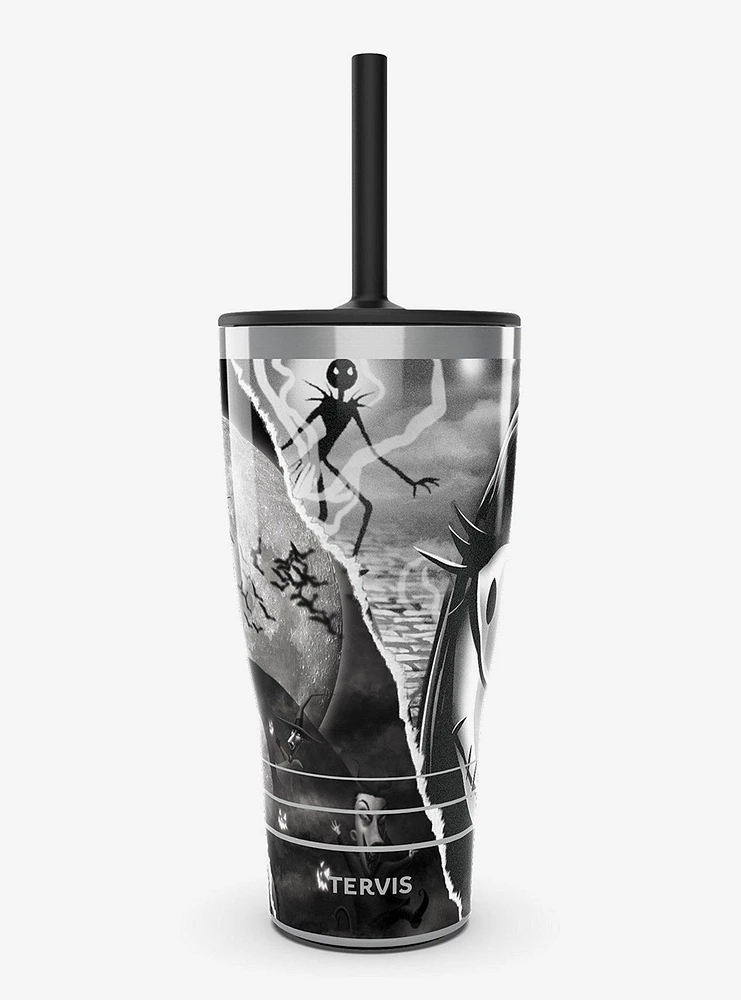 Disney Nightmare Before Christmas Torn Collage Triple Insulated Tumbler Travel Cup