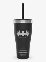 DC Comics Batman Logo Engraved on Onyx Shadow Triple Insulated Tumbler Travel Cup