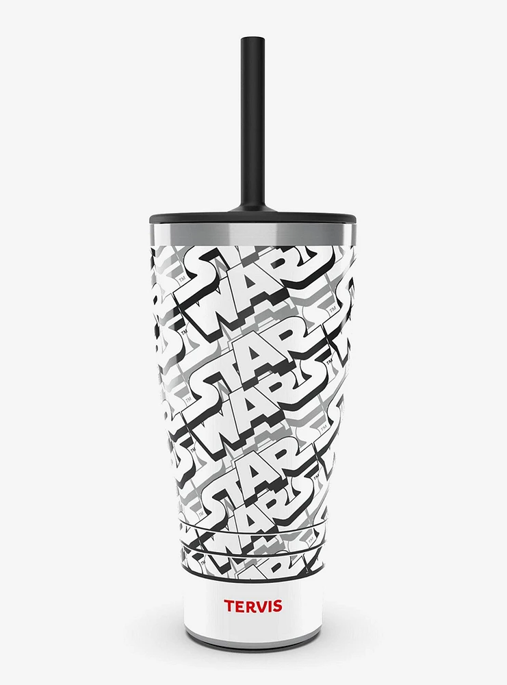 Star Wars Logo Pattern Triple Insulated Tumbler Travel Cup