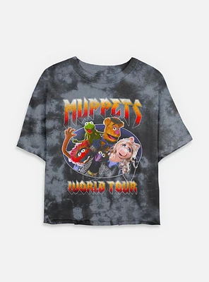 Disney The Muppets World Tour Tie Dye Crop Womens T-Shirt