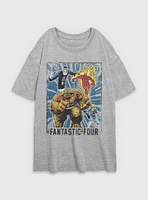 Marvel Fantastic Four Card Womens Oversized T-Shirt