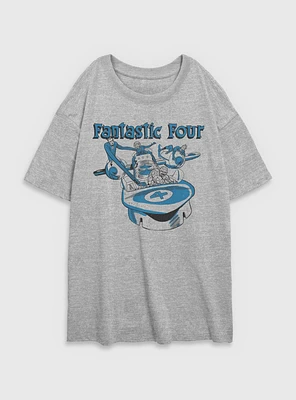 Marvel Fantastic Four Classic Fantasticar Womens Oversized T-Shirt