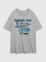 Marvel Fantastic Four Classic Fantasticar Womens Oversized T-Shirt