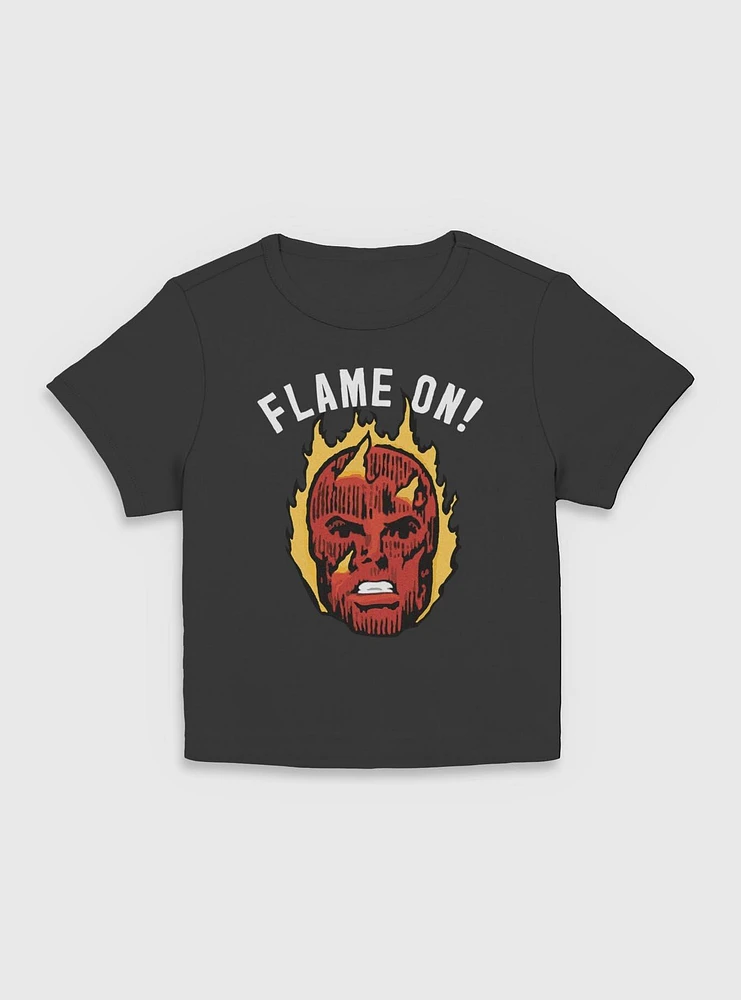 Marvel Fantastic Four Flame On Human Torch Womens Baby T-Shirt