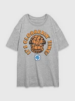 Marvel Fantastic Four The Thing Smash Womens Oversized T-Shirt