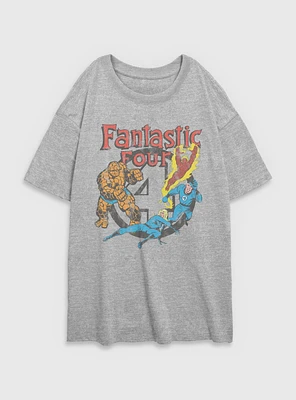 Marvel Fantastic Four Classic Squad Womens Oversized T-Shirt