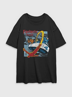 Marvel Fantastic Four Classic Comic Womens Oversized T-Shirt