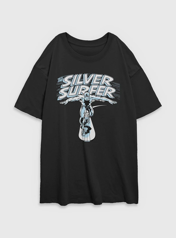 Marvel Fantastic Four The Silver Surfer Title Womens Oversized T-Shirt