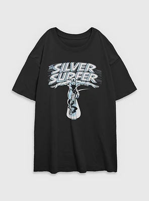 Marvel Fantastic Four The Silver Surfer Title Womens Oversized T-Shirt