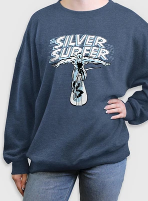 Marvel Fantastic Four The Silver Surfer Title Womens Oversized Sweatshirt