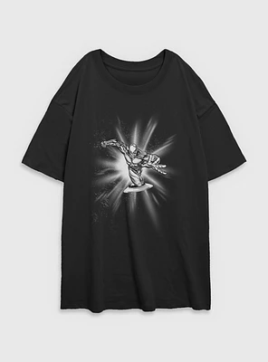 Marvel Fantastic Four Silver Surfer Action Womens Oversized T-Shirt
