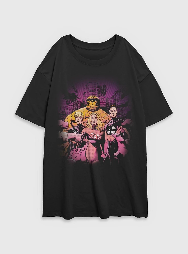 Marvel Fantastic Four Blame Womens Oversized T-Shirt