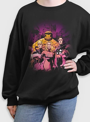 Marvel Fantastic Four Blame Womens Oversized Sweatshirt