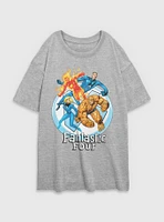 Marvel Fantastic Four Feelin' Womens Oversized T-Shirt