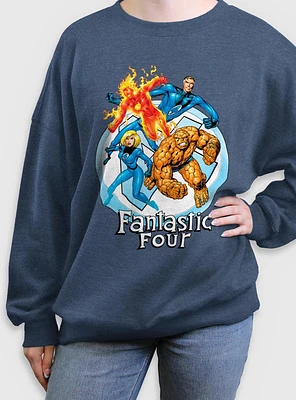 Marvel Fantastic Four Feelin' Womens Oversized Sweatshirt