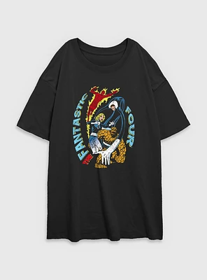 Marvel Fantastic Four Powers Womens Oversized T-Shirt