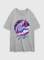 Marvel Fantastic Four Silver Surfer Classic Vibe Womens Oversized T-Shirt