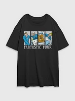 Marvel Fantastic Four Comic Panels Womens Oversized T-Shirt