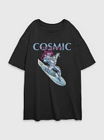 Marvel Fantastic Four The Cosmic Power Silver Surfer Womens Oversized T-Shirt