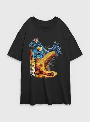 Marvel Fantastic Four Power Pack Womens Oversized T-Shirt