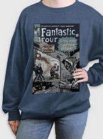 Marvel Fantastic Four Master Plan Of Doctor Doom Comic Womens Oversized Sweatshirt