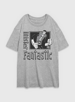 Marvel Fantastic Four Mr. Pose Womens Oversized T-Shirt