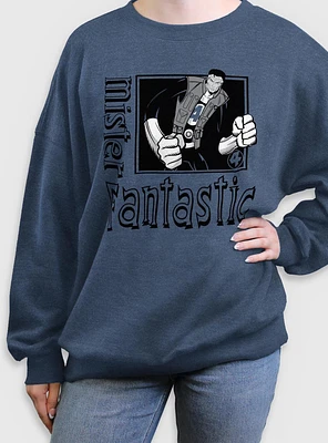 Marvel Fantastic Four Mr. Pose Womens Oversized Sweatshirt