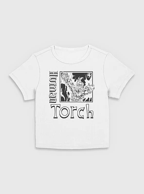 Marvel Fantastic Four Human Torch Pose Womens Baby T-Shirt