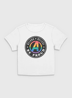 Marvel Belong Believe Be Proud  Women Baby T-Shirt