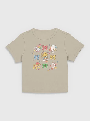 Rainbow Brite Cutie Bow Grid Women Baby T-Shirt