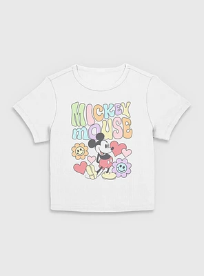 Disney Mickey Mouse Flower Faces Women Baby T-Shirt