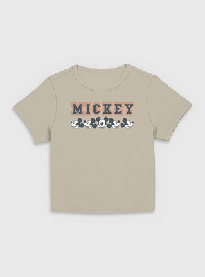 Disney Mickey Mouse Face Row  Women Baby T-Shirt
