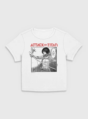 Attack on Titan Mikasa It's Pointless Manga Hot Topic Web Exclusive Women Baby T-Shirt