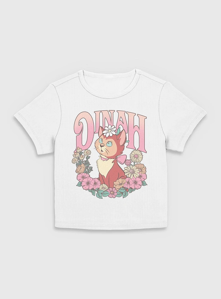Disney Alice Wonderland Dinah Floral Wreath Women Baby T-Shirt