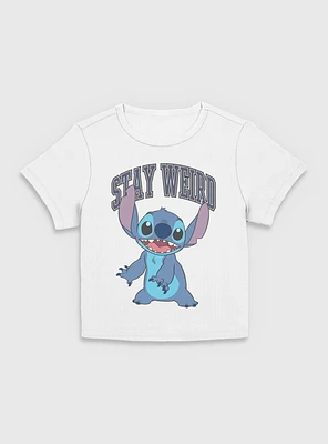 Disney Lilo & Stitch Stay Weird Varsity  Women Baby T-Shirt