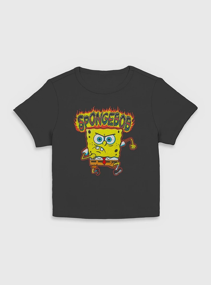 Spongebob Squarepants Flame Women Baby T-Shirt