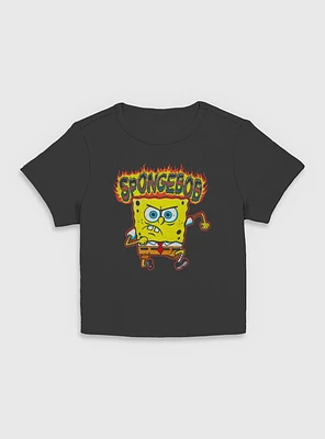Spongebob Squarepants Flame  Women Baby T-Shirt
